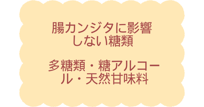 腸カンジタに影響しない糖類